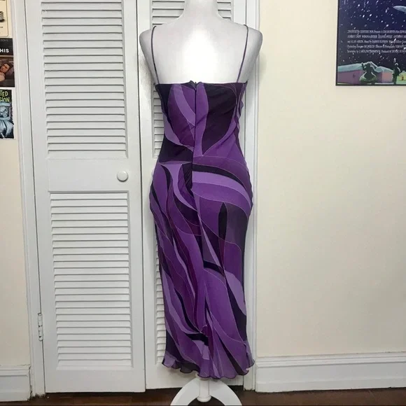 Vintage Xoxo purple rhinestone midi dress - Picture 4 of 4